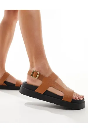 Schuh Tasmin sandals in tan leather