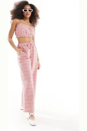 ASOS Gingham pull on trouser in