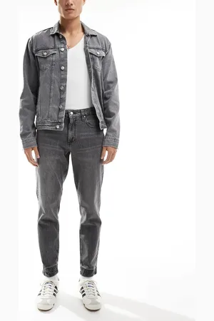 ASOS Tapered fit jeans with stretch in washed