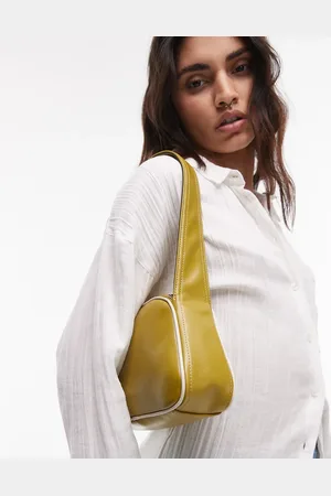 Topshop Stacy shoulder bag in with white piping