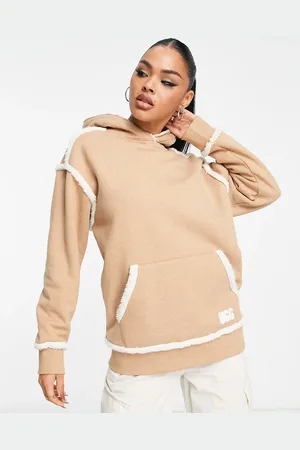 UGG Joanne bonded fleece hoodie in camel