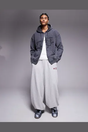 Liquor N Poker Applique patch and stud logo oversized hoodie in
