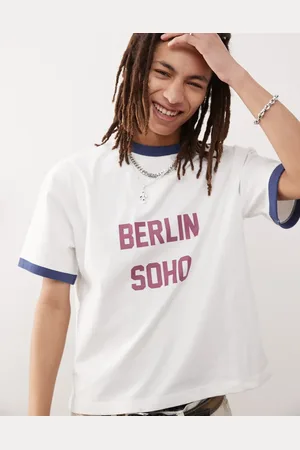 Prohibited Soho contrast t-shirt in off