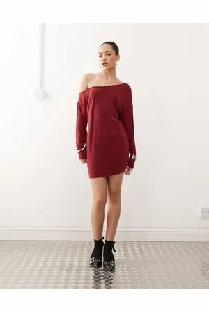 Motel Shelisa slouchy mini dress in deep