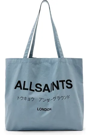 AllSaints Underground unisex shopper tote bag in stonewash
