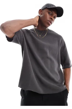 Bershka Waffle washed t-shirt in