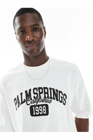 ASOS Boxy oversized t-shirt with city graphic in heavyweight 280gsm wide rib fabric in