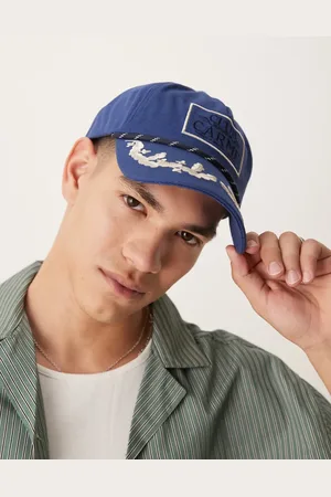 ASOS Club carme baroque embroidered cap with rope detail in