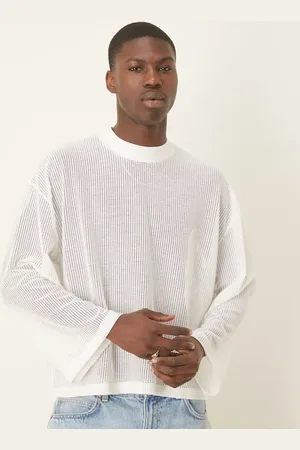 ASOS Oversized dropped shoulder long sleeve t-shirt in mesh