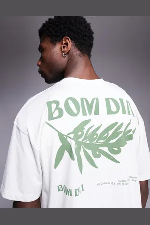 ASOS Oversized t-shirt with summer graphic in off