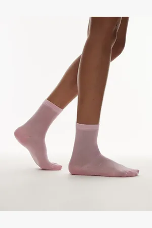 Topshop Sheer ribbed socks in