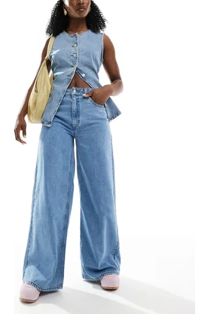 ASOS Soft wide leg jeans in clean