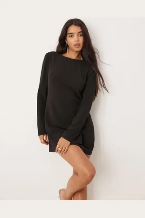 EVER NEW Long sleeve embellished back mini dress in