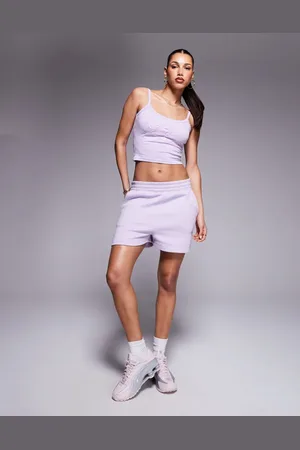 Kaiia Studio embroidered swirl logo cami crop top co-ord in lilac and pink