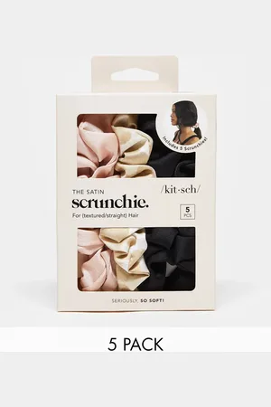 KITSCH Assorted Satin Sleep Scrunchies 5 Pack