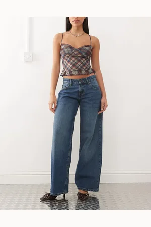 Motel Roomy extra wide low rise jeans in college
