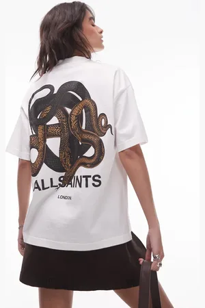 AllSaints Reticulate Etta t-shirt in chalk