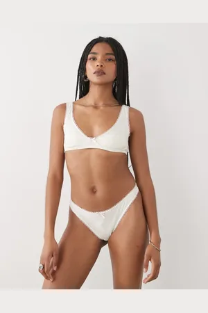 Motel Halai underwire pointelle bra in cream