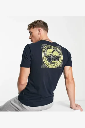 Napapijri S-edo back print t-shirt in navy Exclusive to ASOS