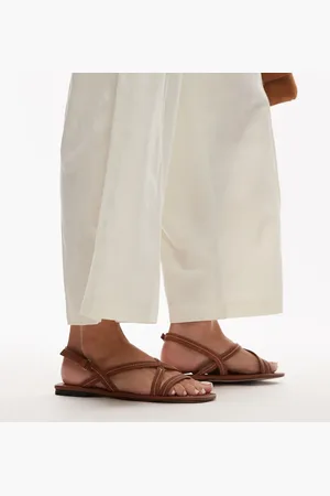 & OTHER STORIES Leather slingback flat sandals in