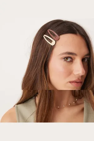 DesignB London Pack of 4 hair clips in neutral