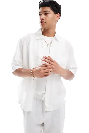 Pull&Bear 100% linen shirt co-ord in