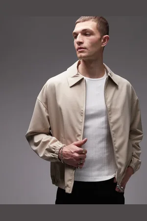 Topman Harrington jacket in stone