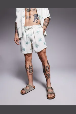 ASOS Co-ord satin shorts in mid length with floral print in