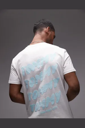 Tommy Hilfiger Bubble backprint t-shirt in and baby blue
