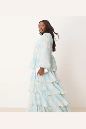 Pretty Lavish Ruffle maxi dress in floral