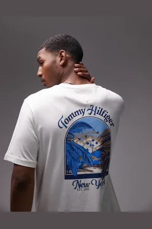 Tommy Hilfiger Summer graphic backprint t-shirt in off