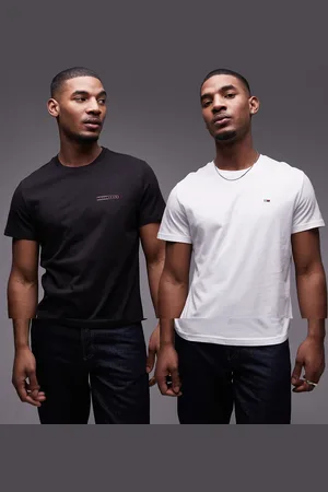 Tommy Hilfiger 2 pack slim logo t-shirts in /off white