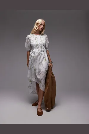 AllSaints Serene dress in laci ecru
