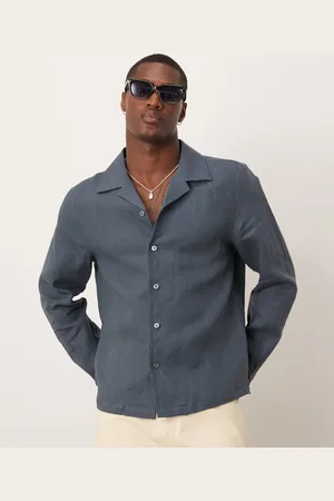 MANGO Revere collar shirt in slate