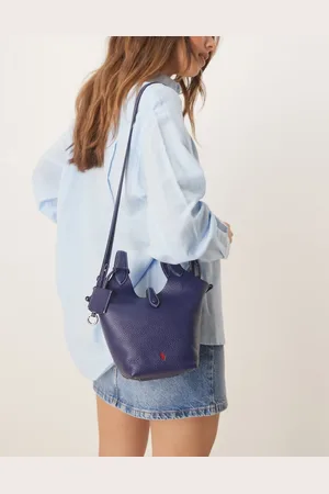 Ralph Lauren Play pebble leather small tote & crossbody in ink