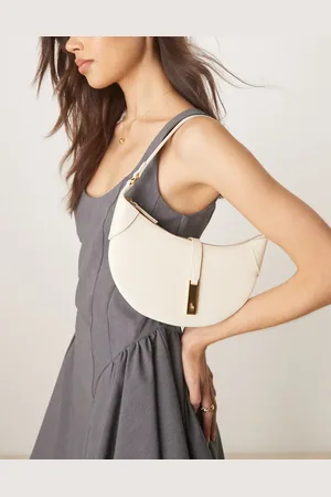 Ralph Lauren ID leather mini shoulder bag in ivory
