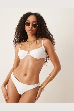 MANGO Structured bikini top in