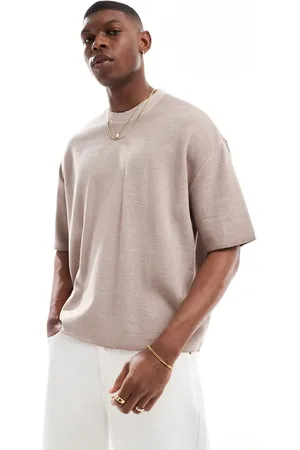 Bershka Waffle washed t-shirt in