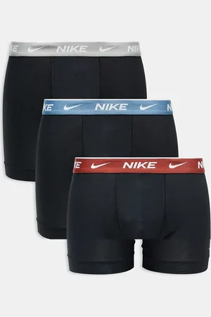 Nike Everyday Cotton Stretch 3 pack boxer briefs in with contrast waistbands