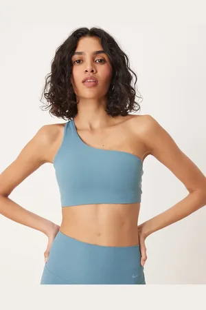 Nike Zenvy Dri-FIT soft touch asymmetric sports bra in