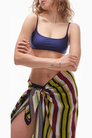 Topshop Scoop bikini top in passport