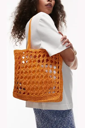 MANGO Crochet tote bag in