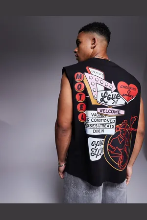ASOS Oversized tank with motel graphic in