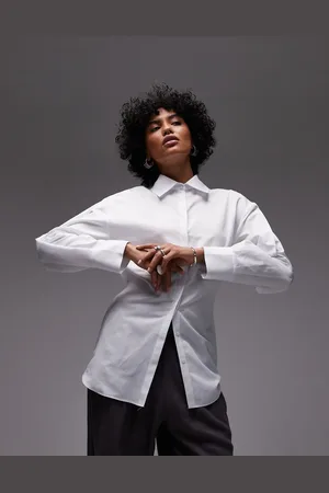 ASOS Cinch waist cocoon sleeve shirt in