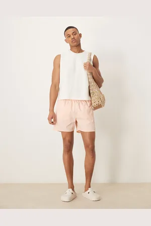 Calvin Klein Drawstring logo swim shorts in peach