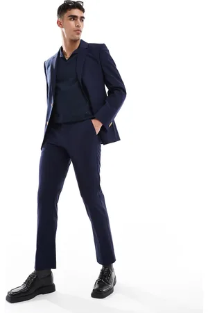 ASOS Washable slim suit trousers with lightweight worsted wool in