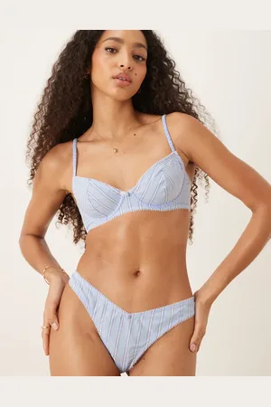 ASOS Sidney woven underwired bra in stripe