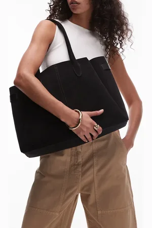 & OTHER STORIES Large shopper shoulder suede bag in
