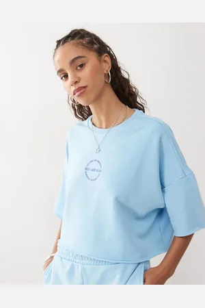 Noisy May Boxy cropped sweat co-ord in light