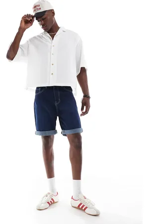 Brave Soul Longline denim shorts in